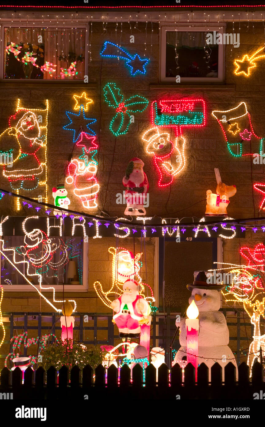 Christmas lights house lancashire hires stock photography and images