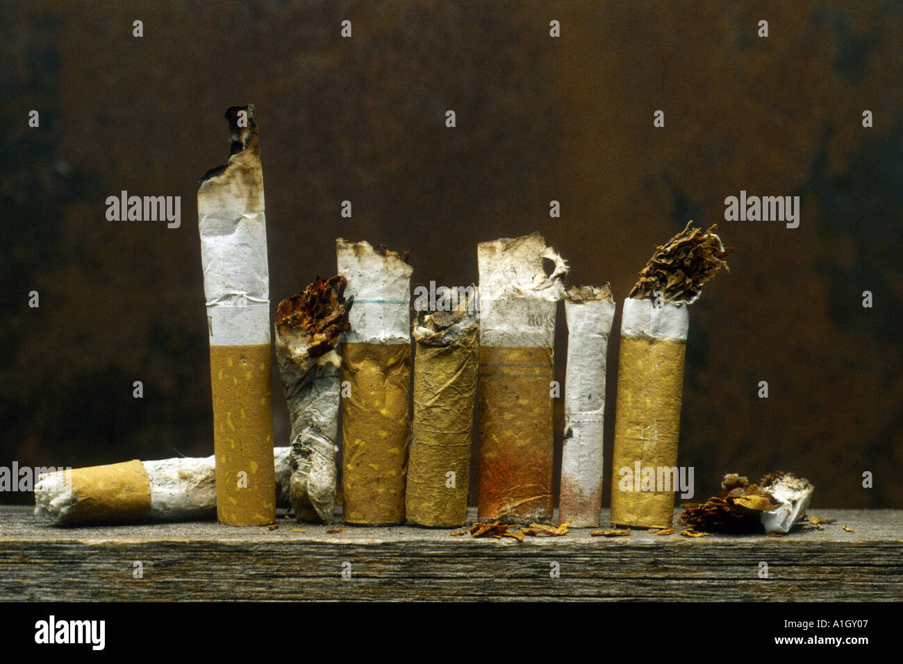 Cigarette butt sculpture Stock Photo