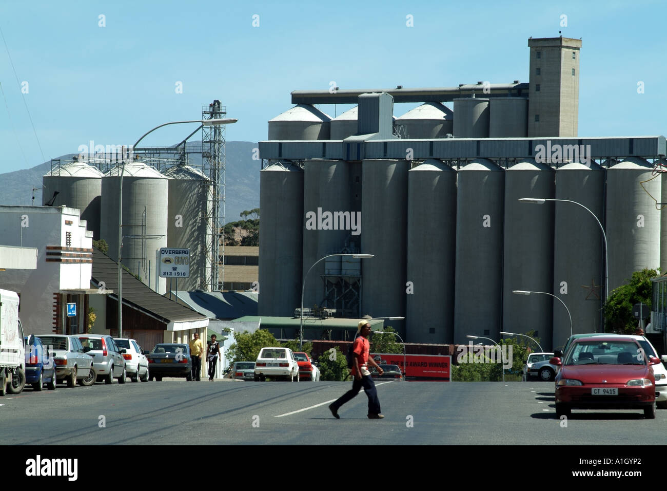 Silos in the Overberg farming town of Caledon Western Cape South Africa ...