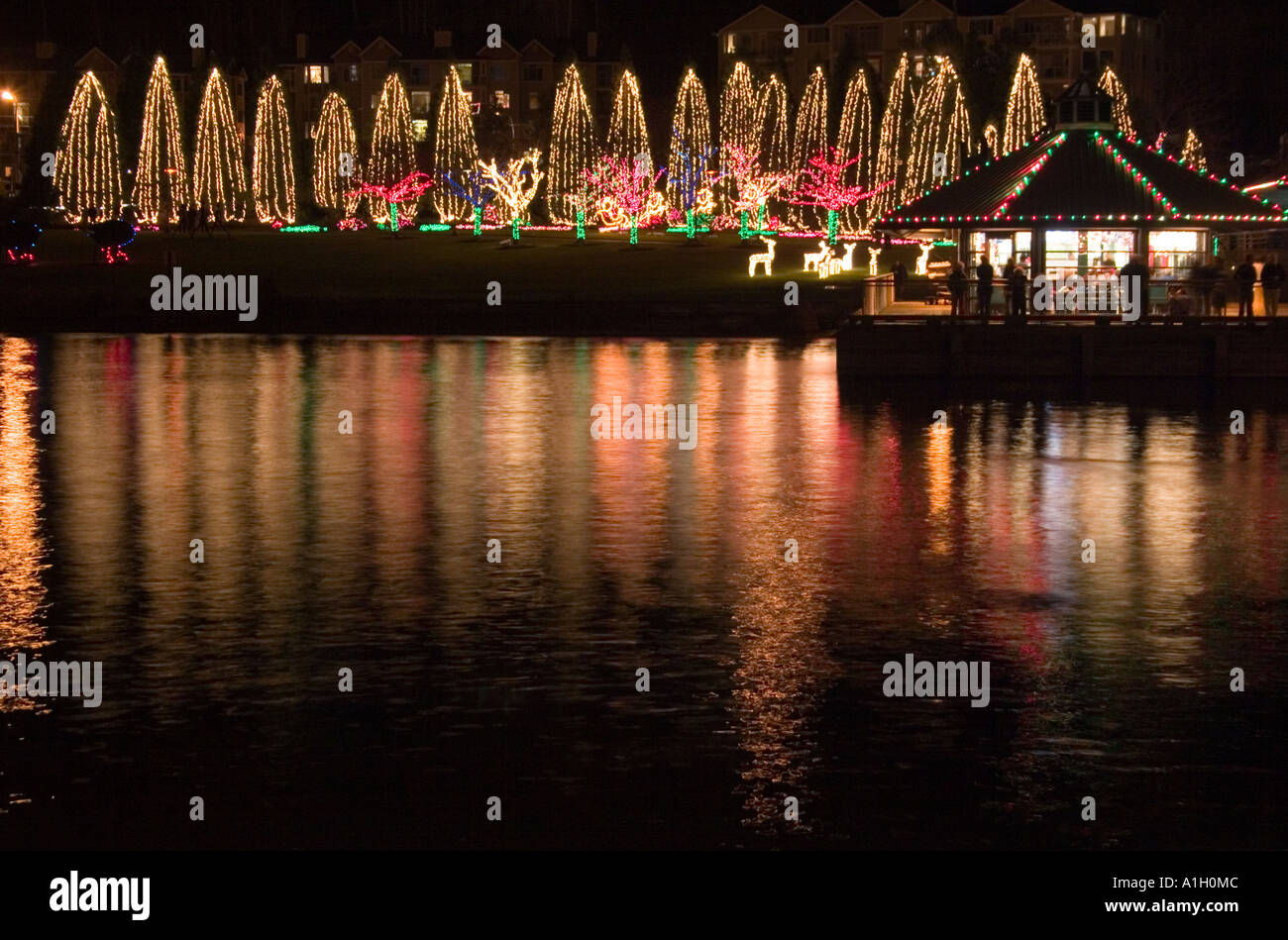 Christmas Lights Renton Stock Photo Alamy