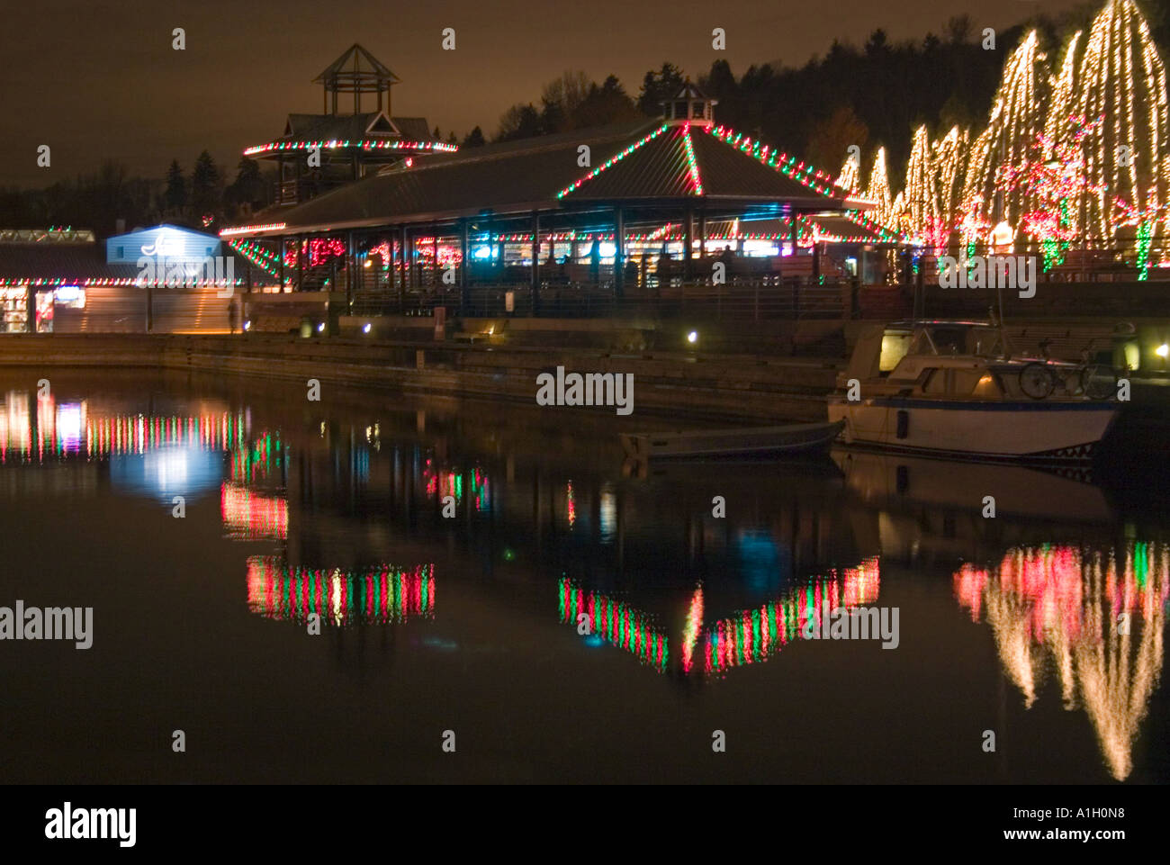 Christmas Lights Renton Stock Photo Alamy