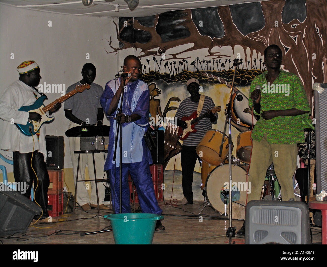 African band nightclub Bakau The Gambia Stock Photo