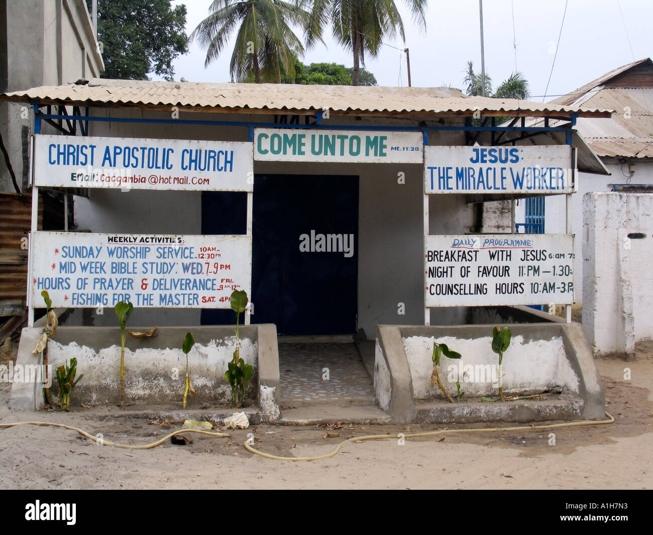 Breakfast with Jesus at Christ Apostolic Church Bakau The Gambia Stock Photo