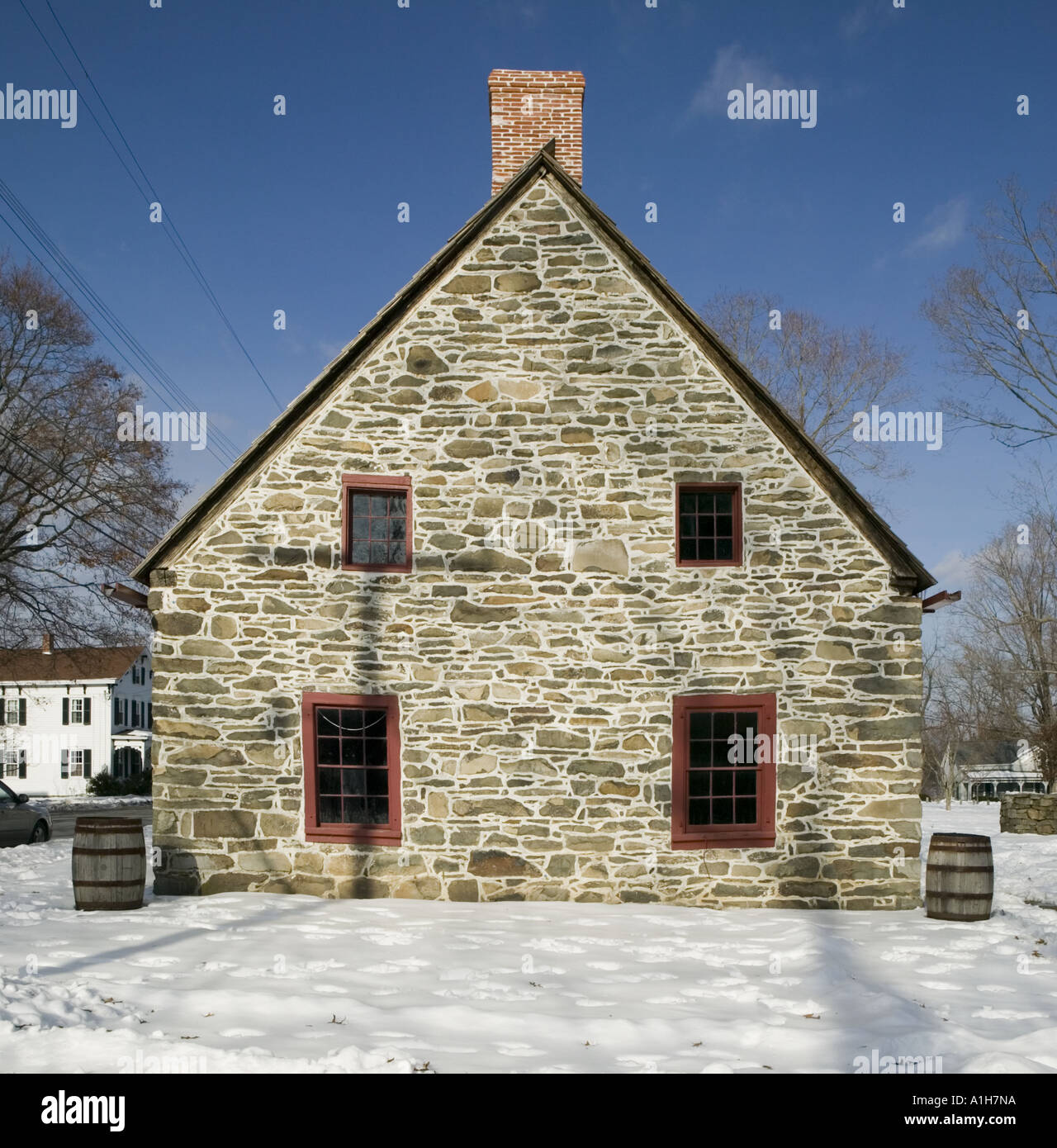 Huguenot Street vernacular stone houses National Historic Landmark New