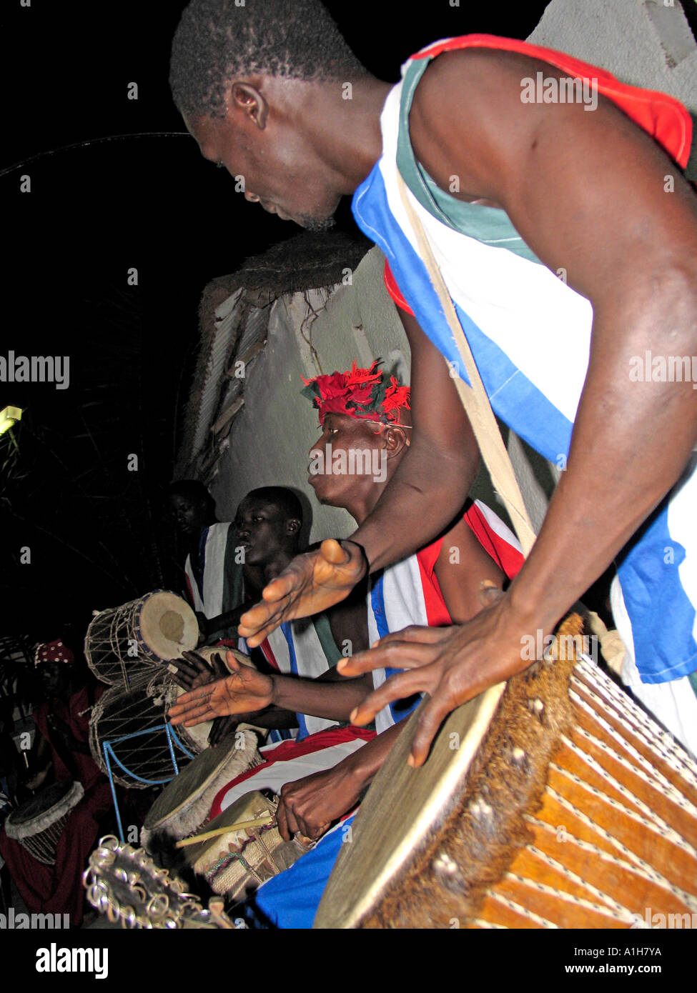 Drum group Bakau The Gambia Stock Photo