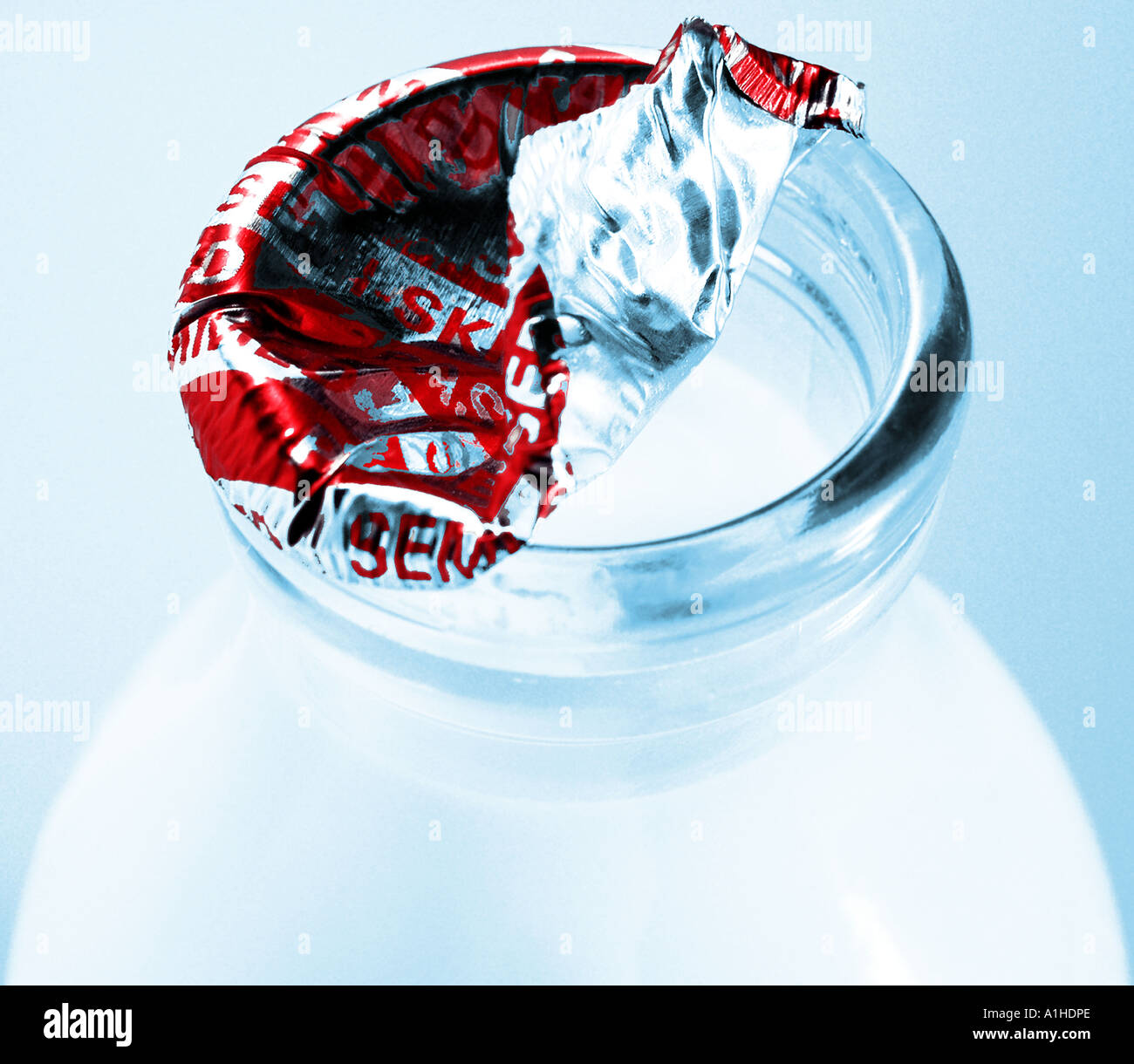 Milk bottle top hi-res stock photography and images - Alamy