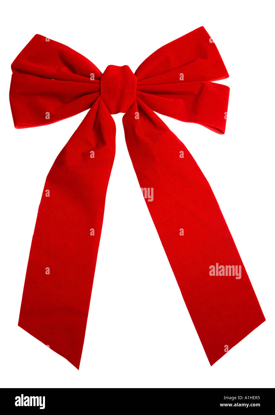 Bright Red Bow Stock Photo - Download Image Now - Tied Bow, Ribbon