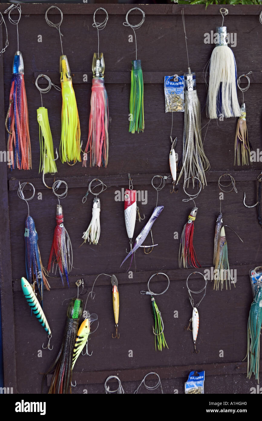 Display of colourful and diverse fishing lures Stock Photo - Alamy