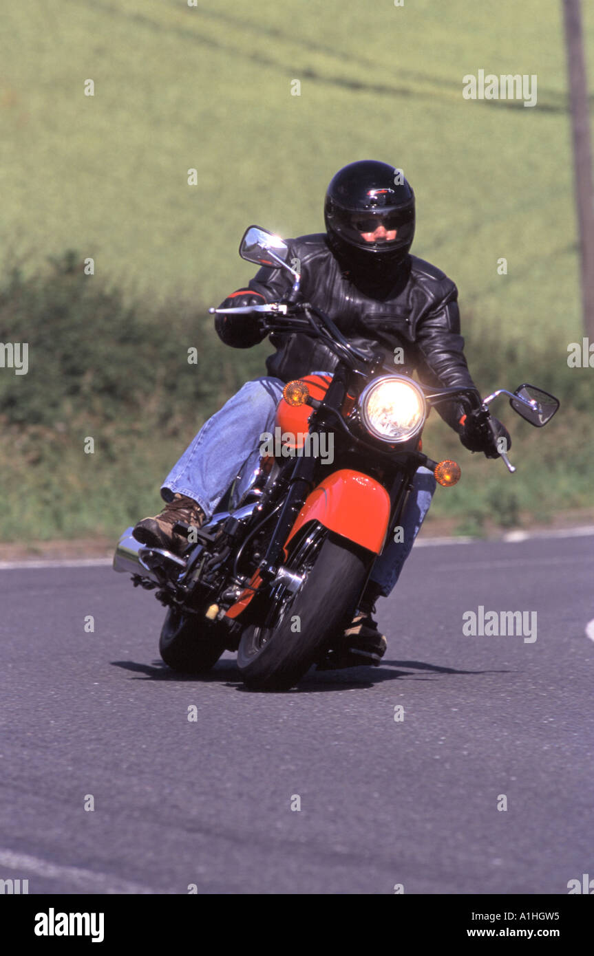 Kawasaki Drifter Cornering Stock Photo Alamy