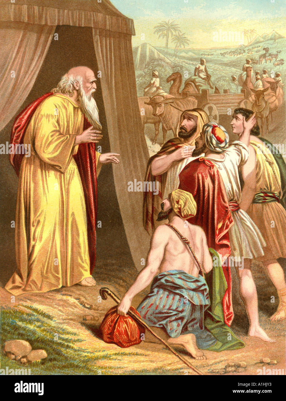 Genesis Jacob s Son Returning from Egypt From later edition of John ...