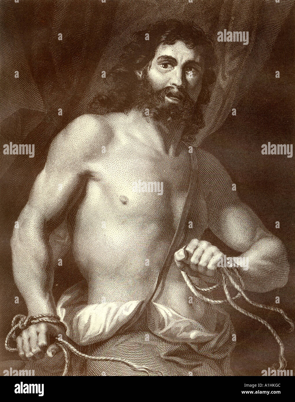 Samson From an edition of John Browns Self Interpreting Bible first published in 1778 Stock Photo