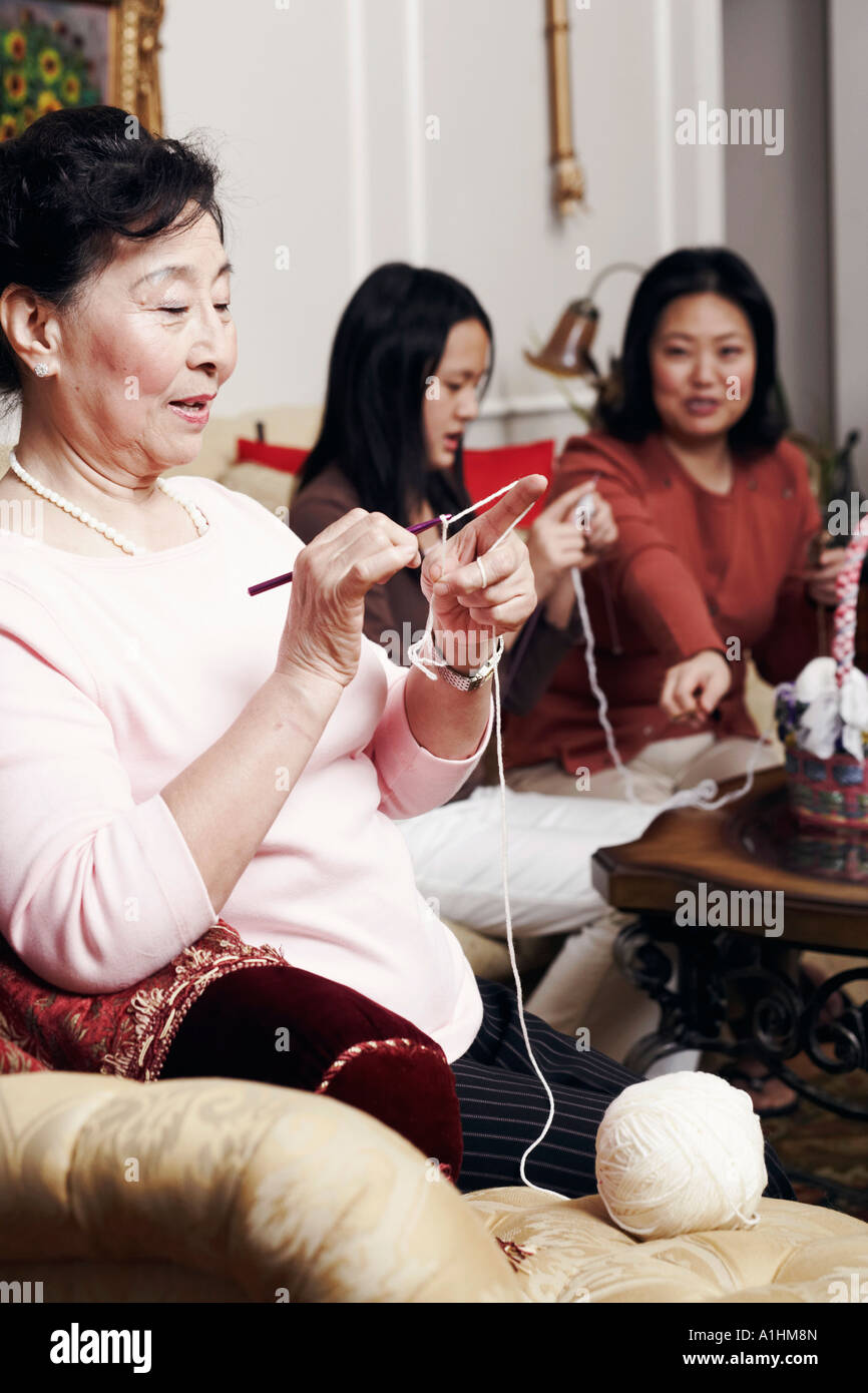 Old women knitting hires stock photography and images Alamy