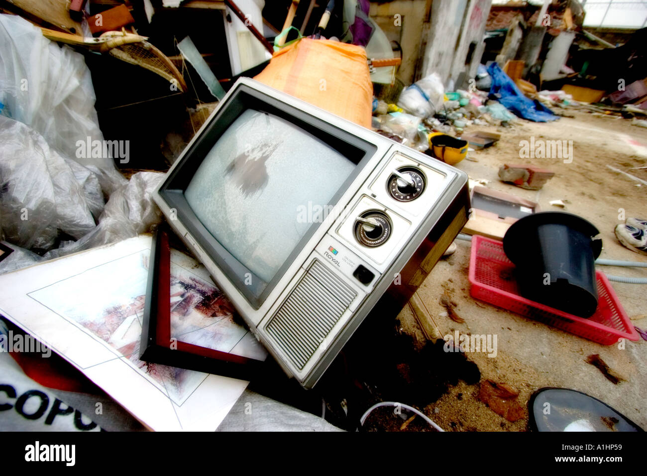 Television Junk Pile Stock Photo Alamy