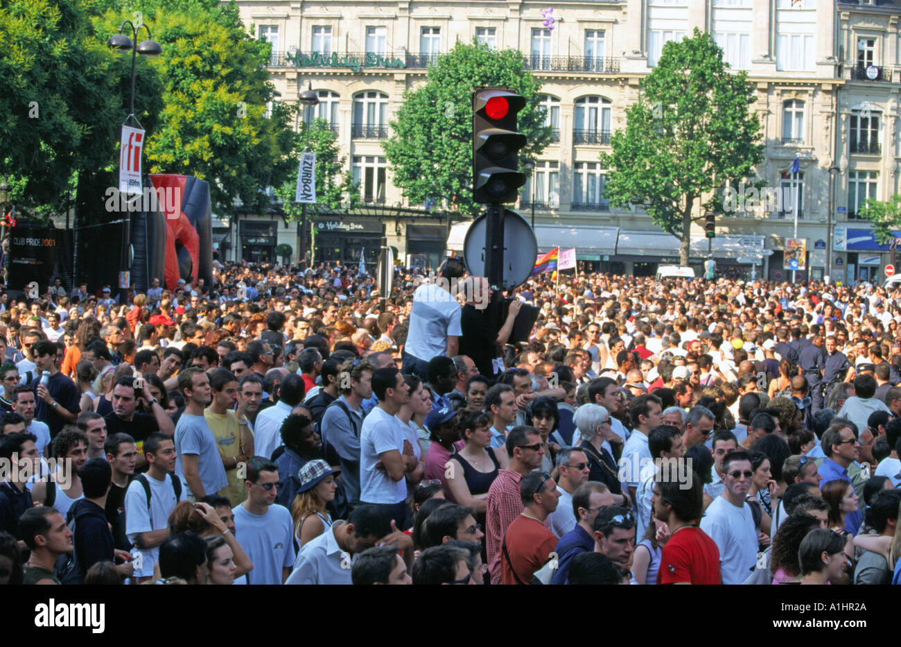 Gay pride walk Paris France Stock Photo