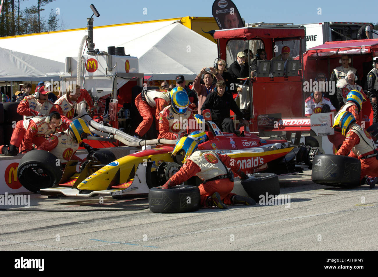 Sebastien Bourdais pits at the Champ Car Grand Prix of Road America 2006 Stock Photo