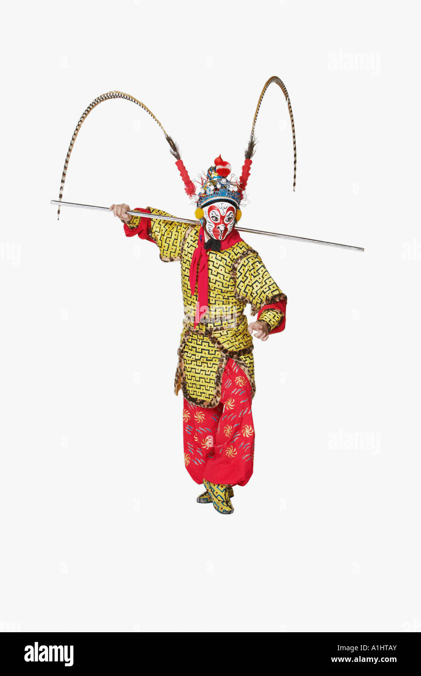 Opera Weapons Male Chinese opera performer gesturing with a weapon Stock Photo - Alamy