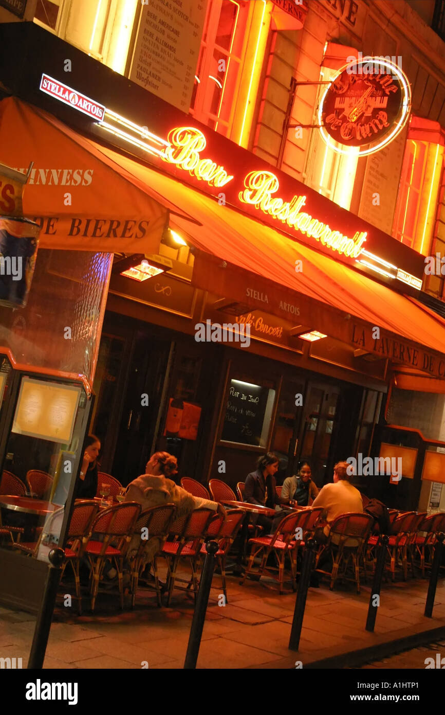 Bar restaurant in the Latin Quarter of Paris, France Stock Photo Alamy