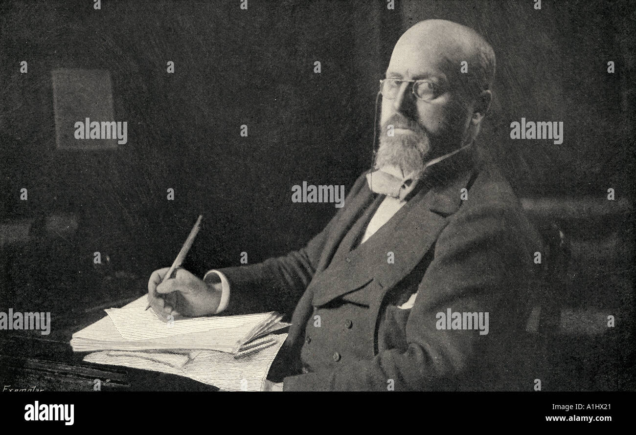 Henry James, seen here in his study.  Henry James, 1843 - 1916. American writer. Stock Photo
