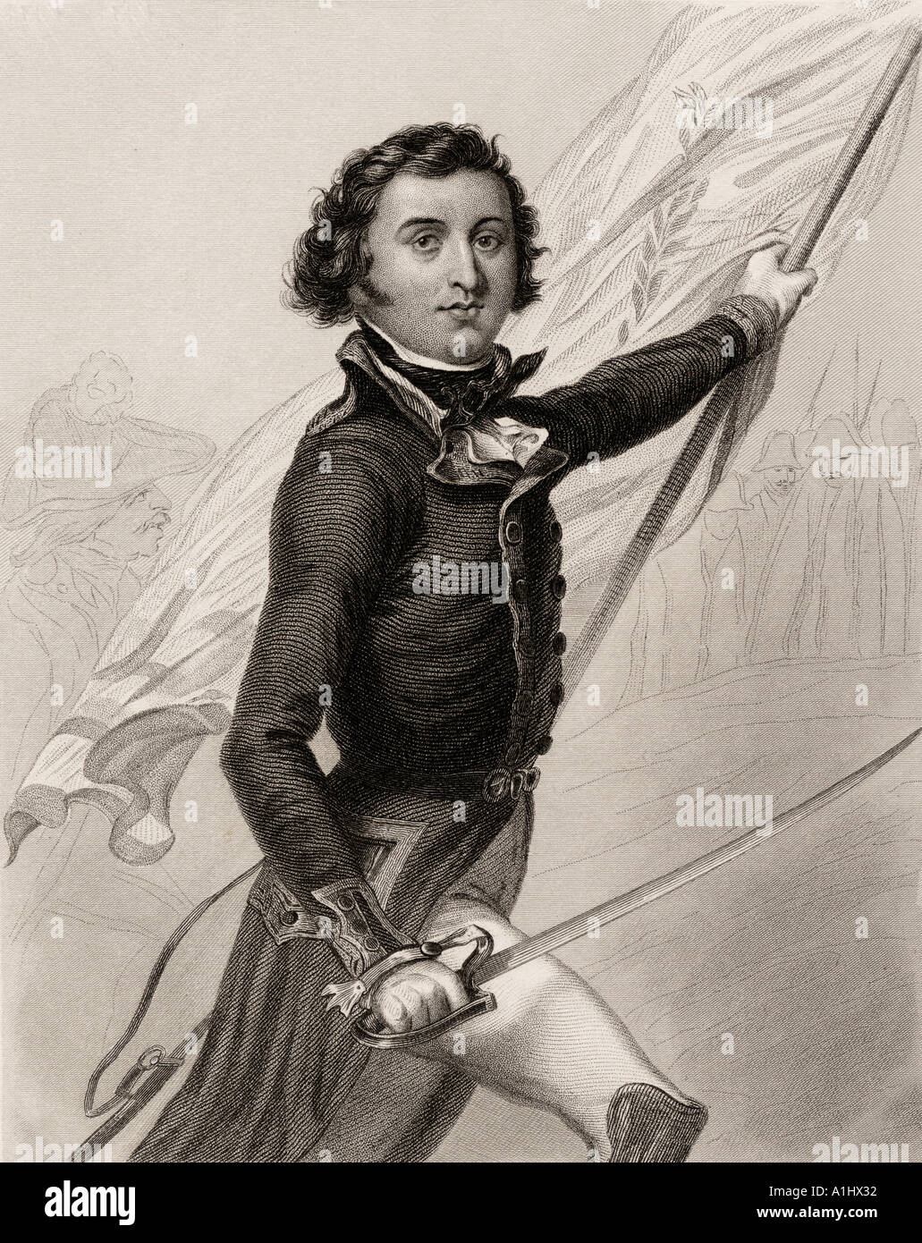 Louis Philippe, 1773 - 1850.  King of the French, seen here as a volunteer in the French army. Stock Photo