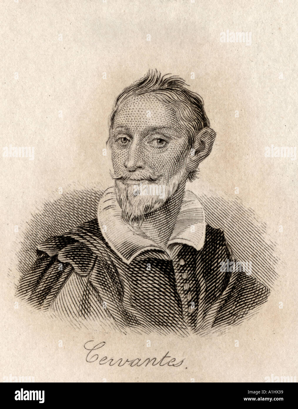 Miguel Saavedra de Cervantes, 1547 - 1616. Spanish writer. Stock Photo