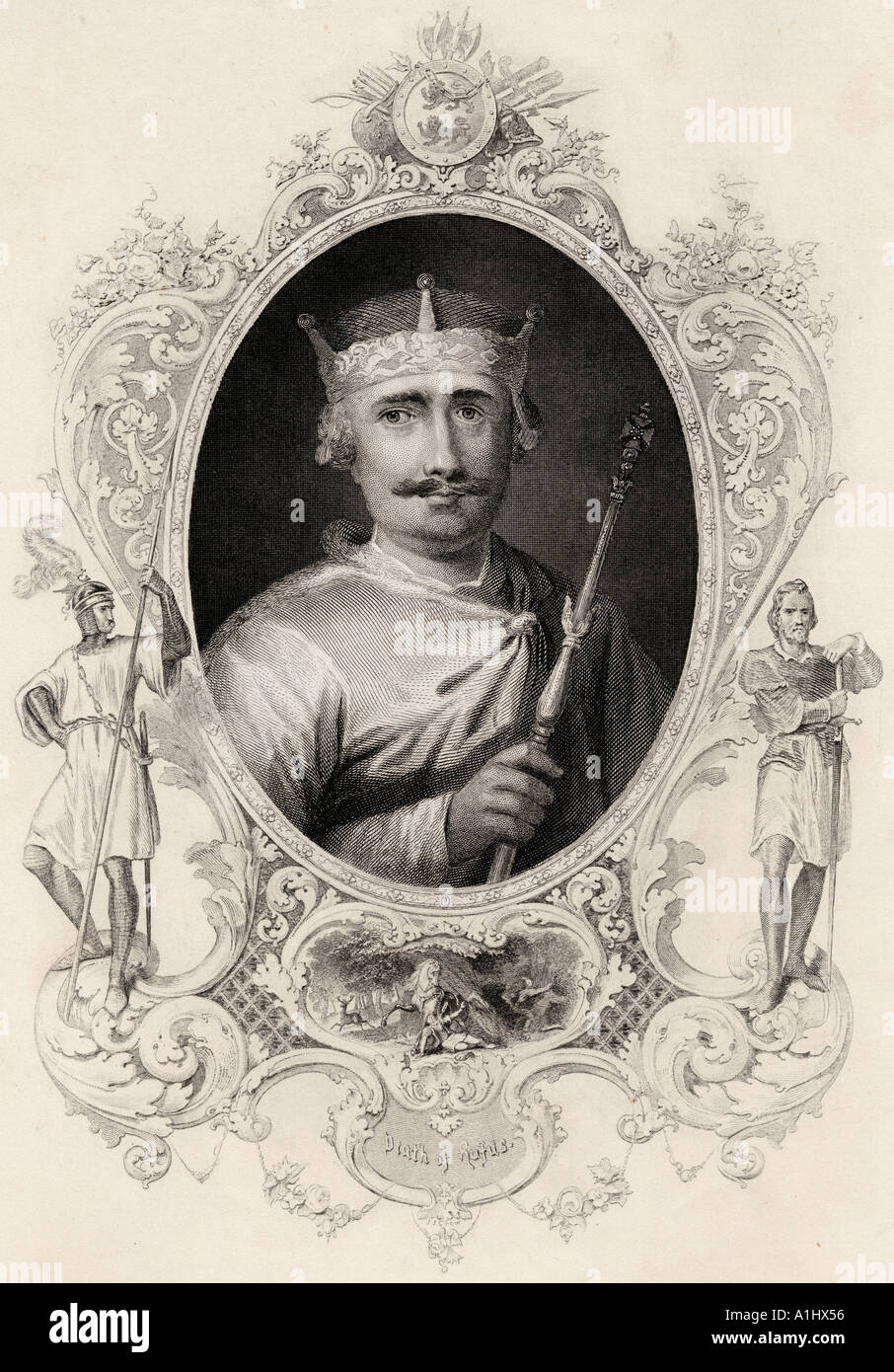 William II, Rufus the Red 1056 - 1100.  King of England.  From a 19th century print Stock Photo