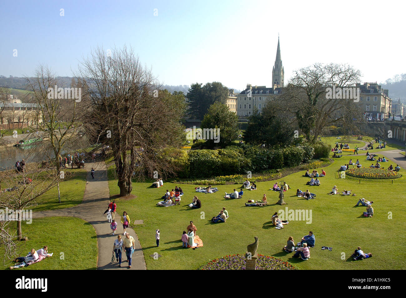 Park in spring Bath Somerset Avon England UK United Kingdom England ...