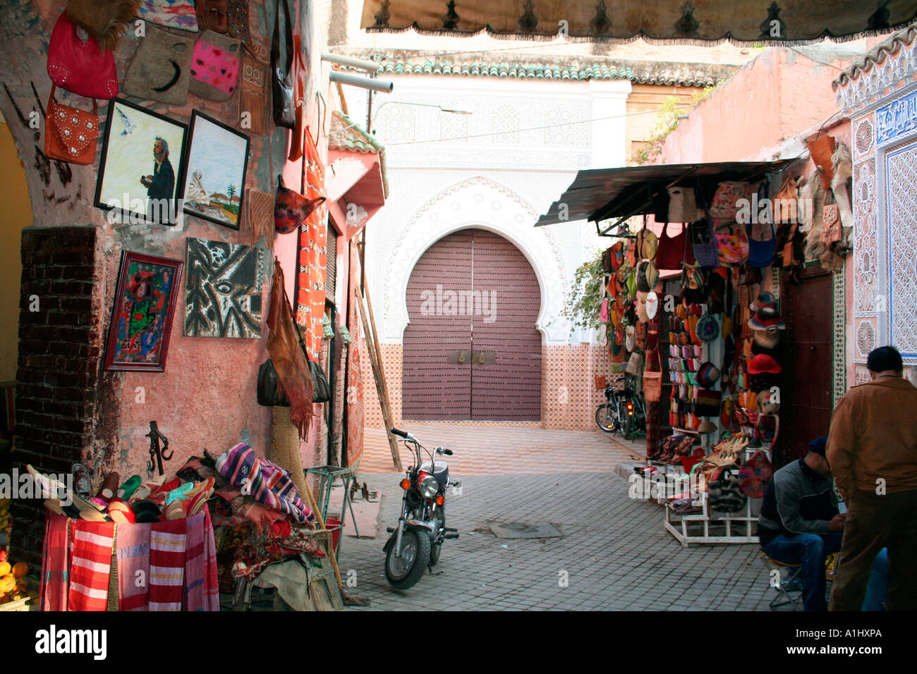 Souk Display Colourful display of goods in the souk, Marrakech, Morocco, Northwest ...