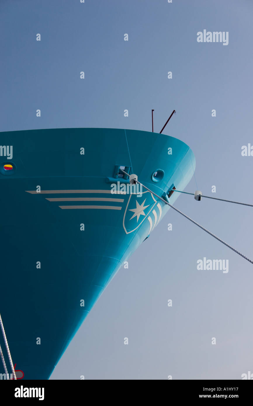 Albert Maersk one of the world s largest container ships Stock Photo