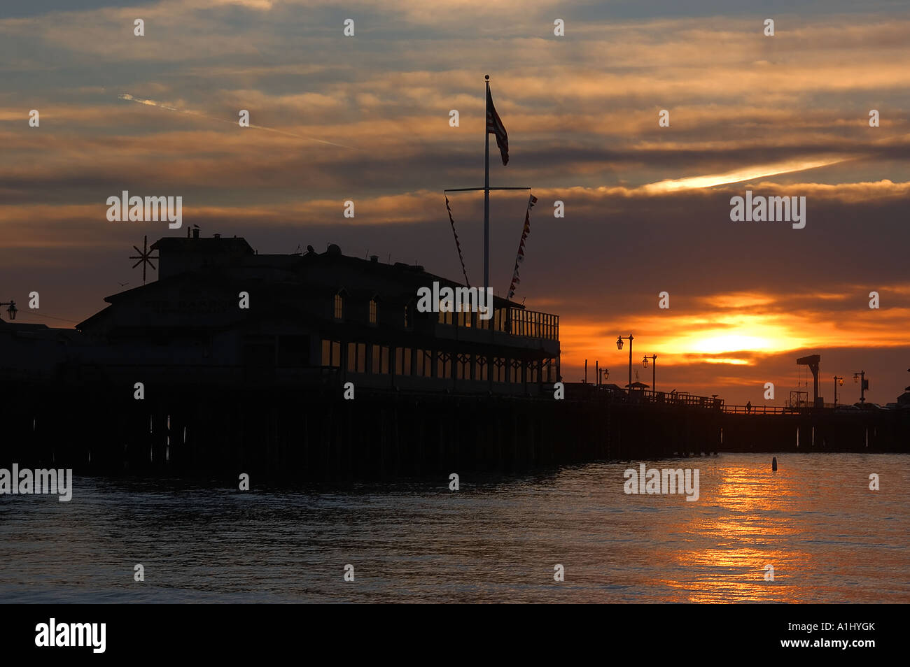 Stearns wharf silhouette hi-res stock photography and images - Alamy