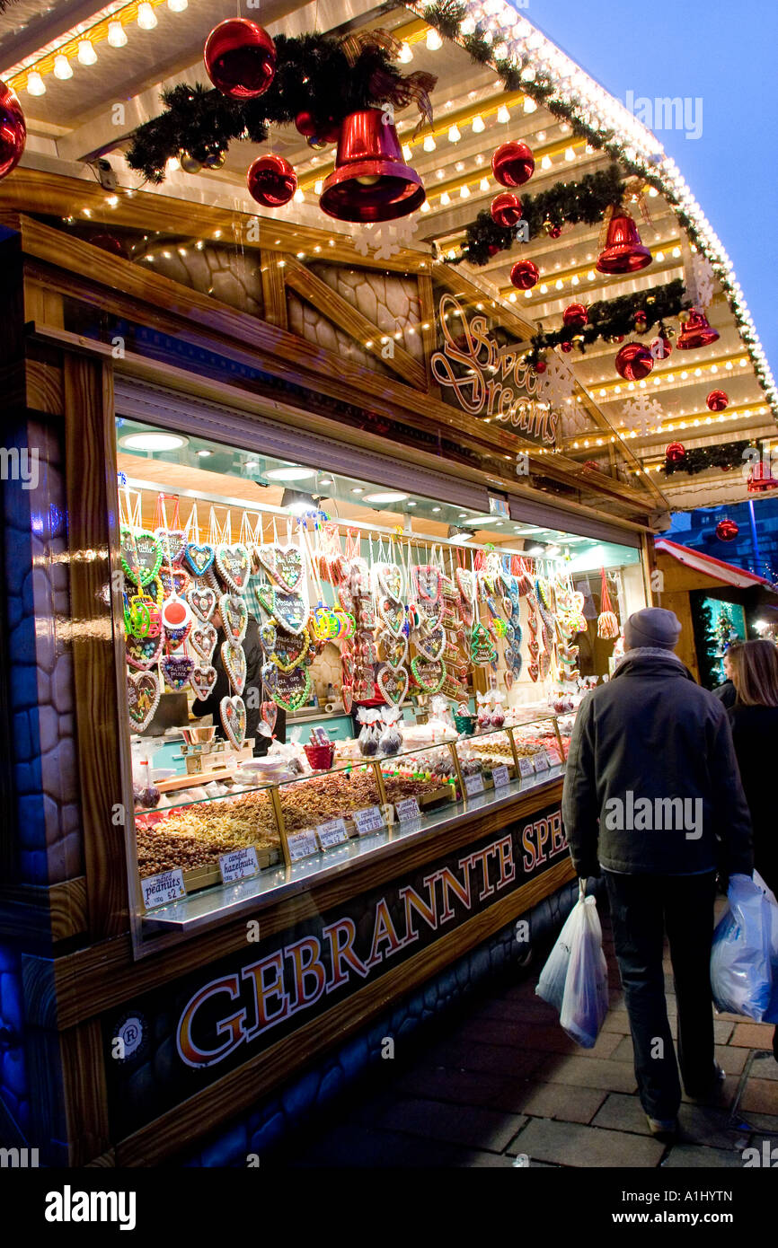 German Christmas market in St Enoch’s Square Glasgow Scotland UK Stock Photo