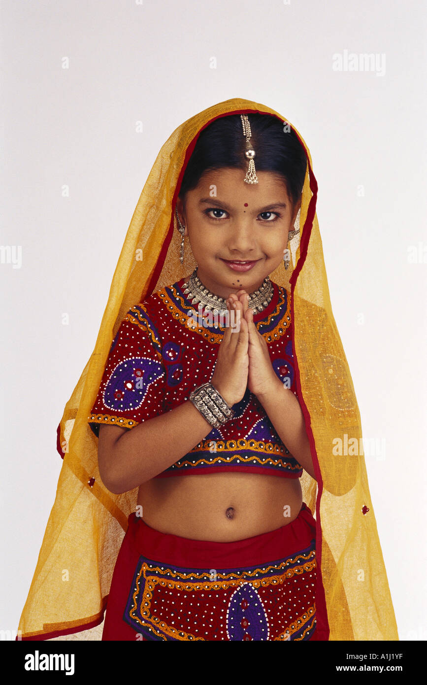 Young Gujarati girl in fancy dress 