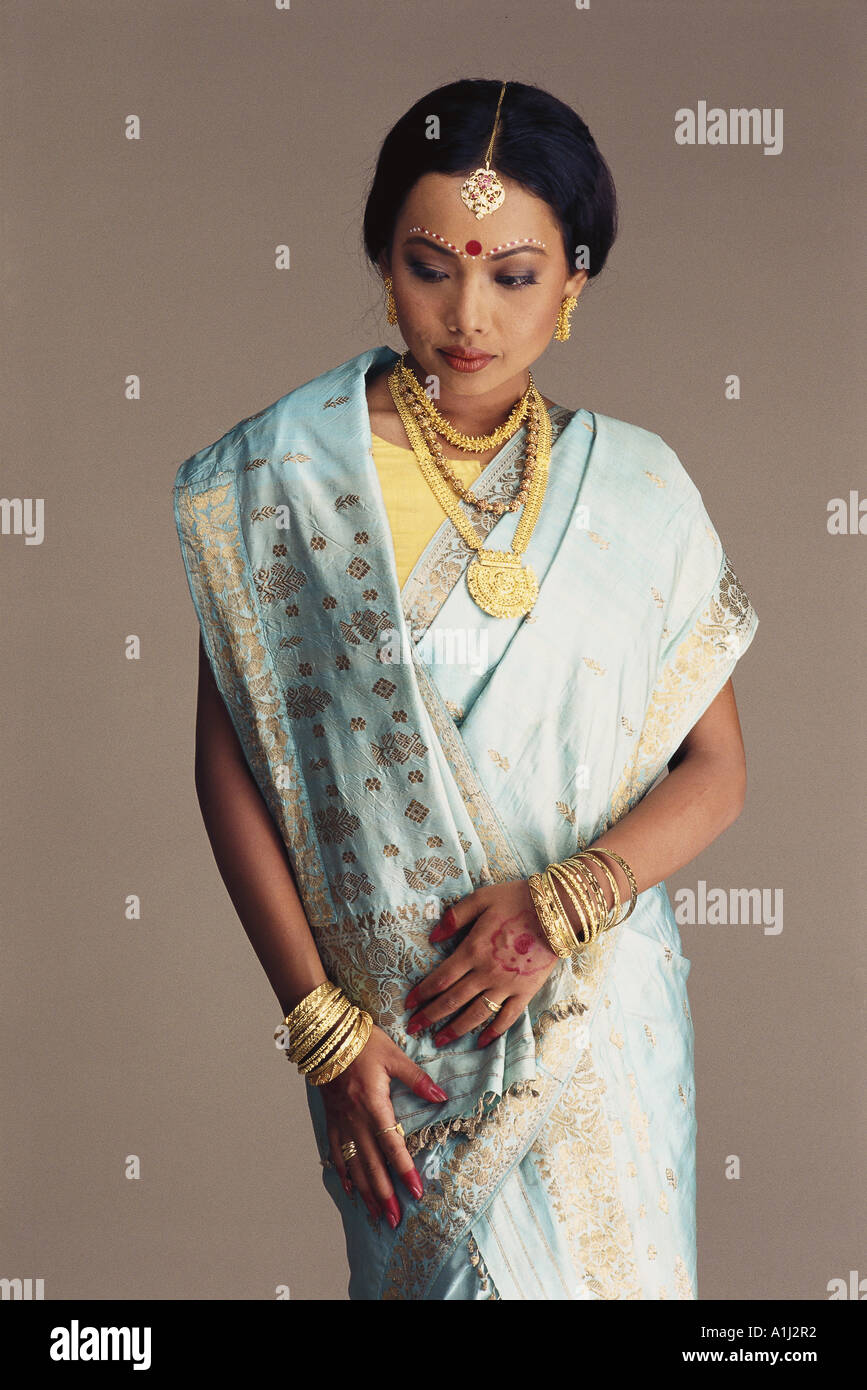 assamese bridal dress