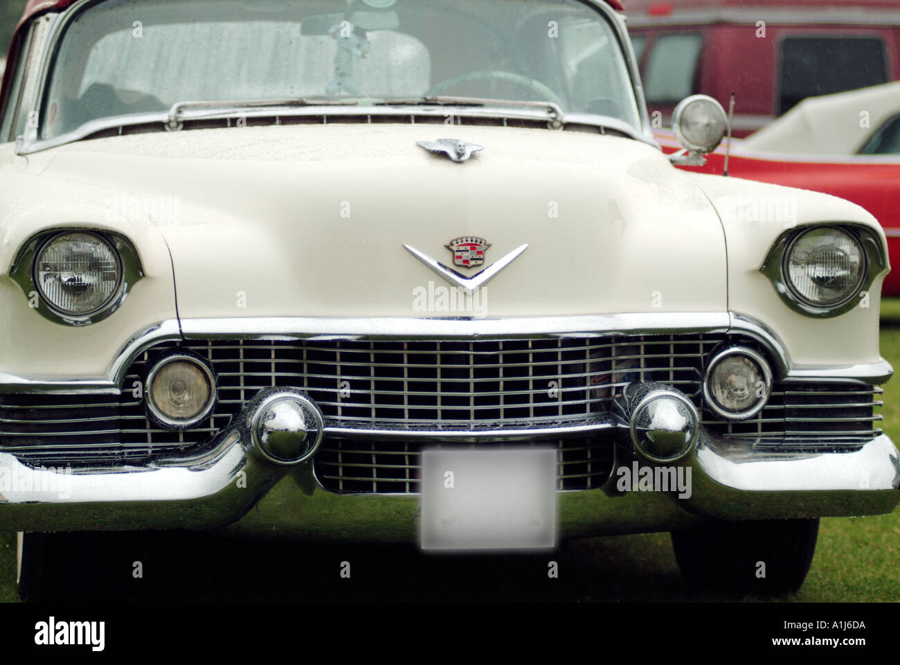 cadillac luxury car 1950 s 1956 v8 engine america american classic car chrome fins flash general motors Stock Photo