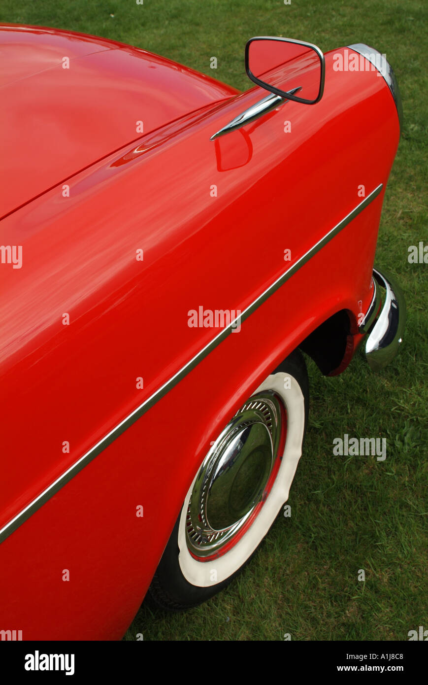 The wing of the Ford Consul 375. Stock Photo