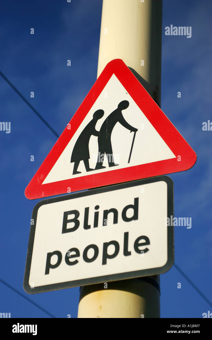Blind People Sign Stock Photo Alamy