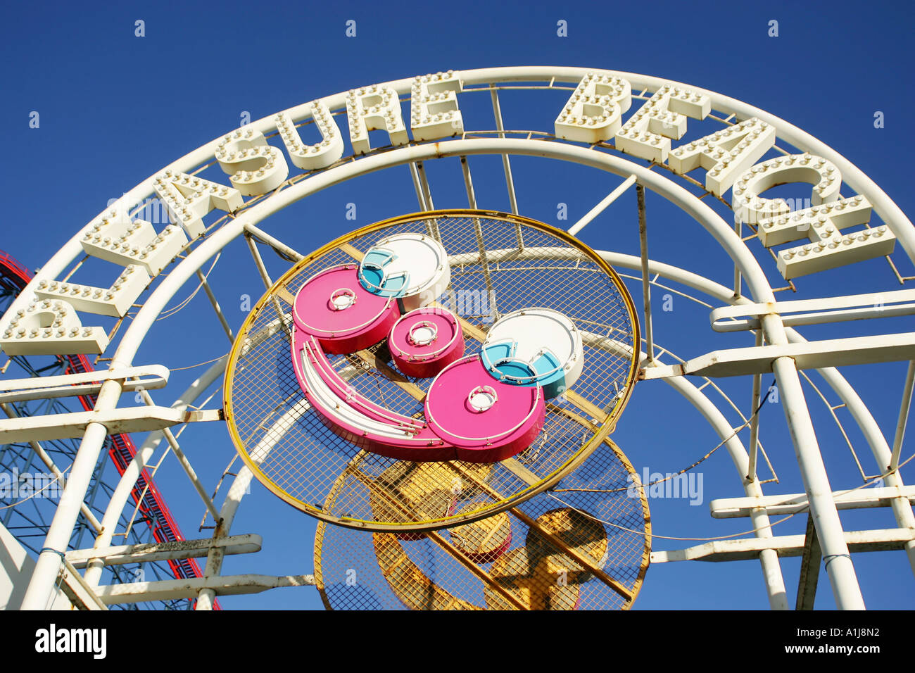 Entrance to Blackpool Pleasure Beach, Lancashire Stock Photo 5868625