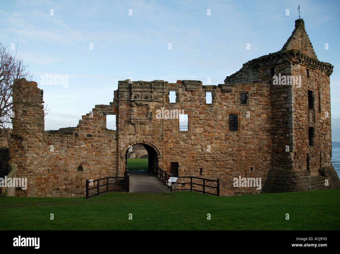 St Andrews Castle, ruins, Fife, Scotland Stock Photo Alamy