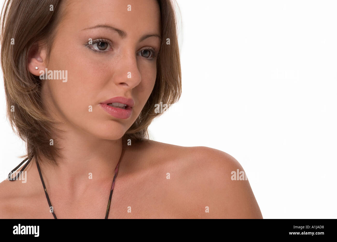 Closeup of Beautiful Caucasian Teen Girl USA Stock Photo - Alamy