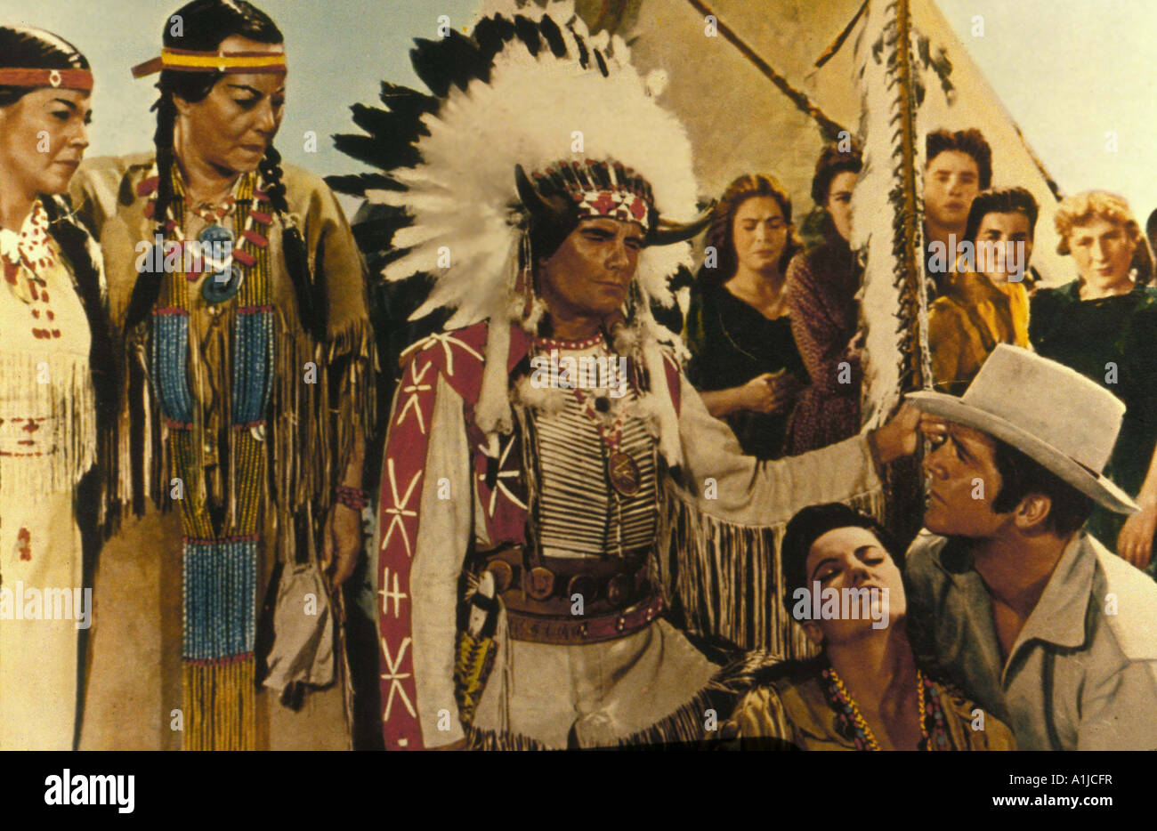 Comanche Year 1956 Director George Sherman Dana Andrews Kent Smith Linda Cristal Stock Photo