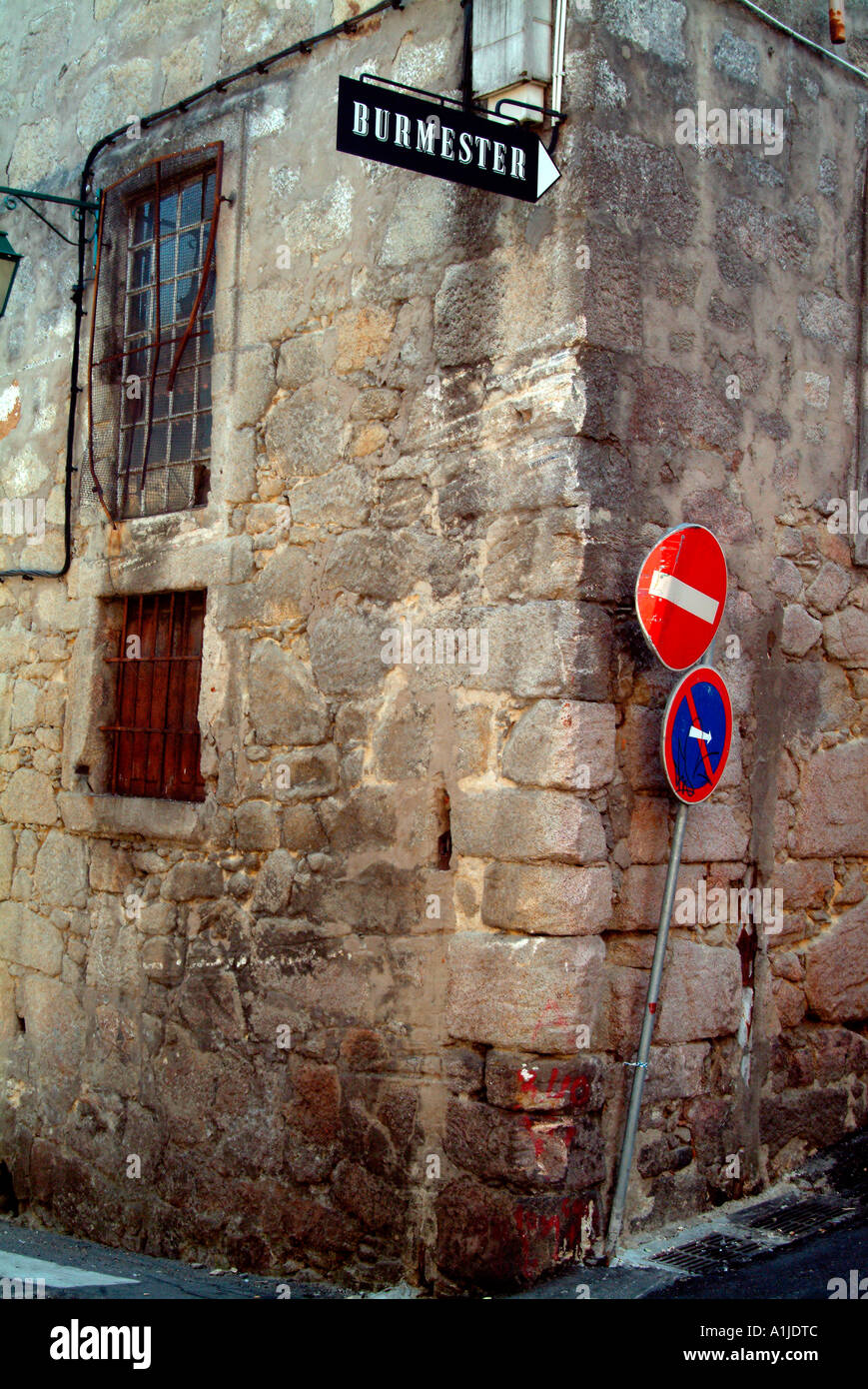 A sign for the Burmester port wine caves in Vila Nova de Gaia Porto
