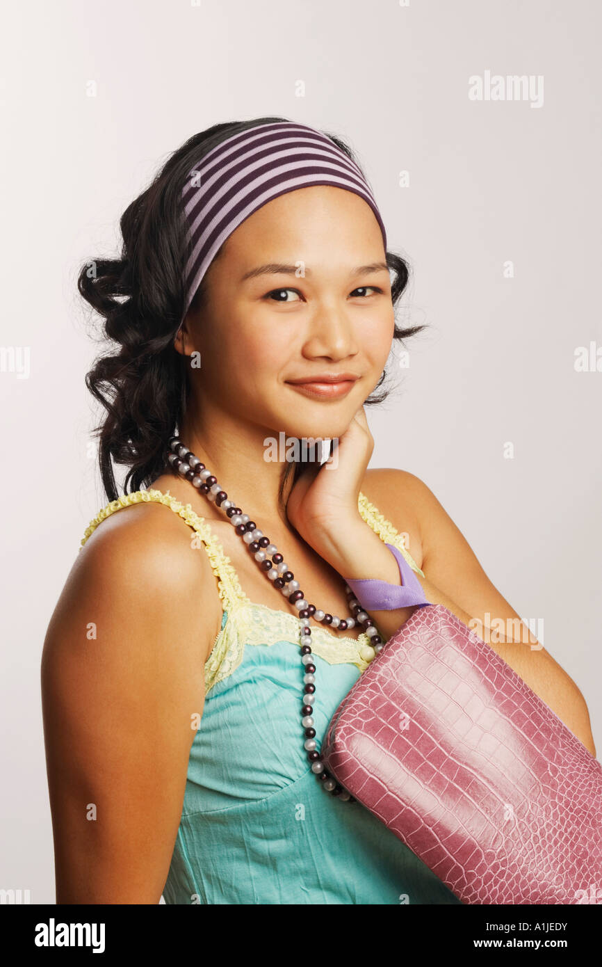 Portrait young smiling females hi-res stock photography and images - Alamy
