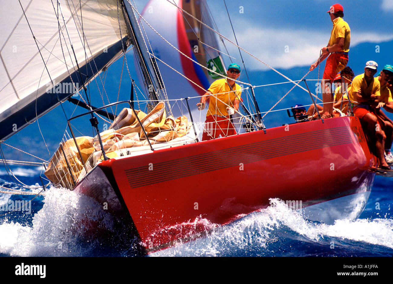 Yacht racing Honolulu Hawaii USA Stock Photo