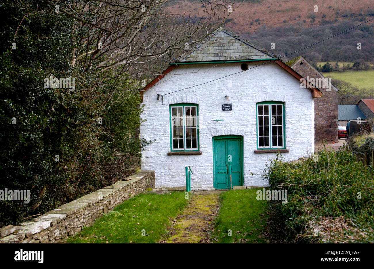 Henllan Baptist Chapel dated 1805 in Vale of Ewyas Honddu Valley in