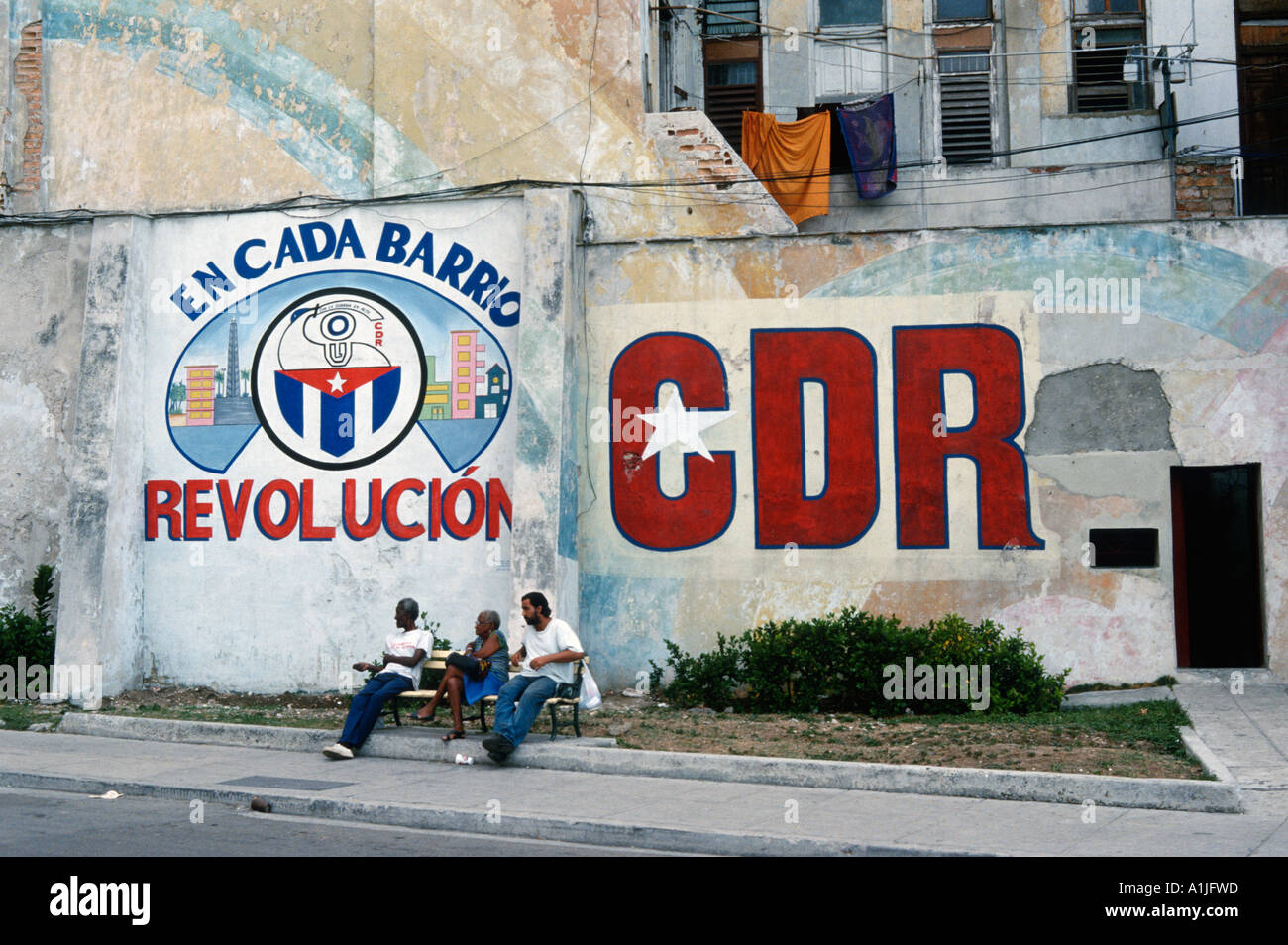 Havana Cuba Revolutionary slogans Stock Photo