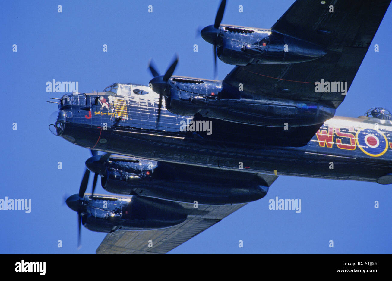 Avro Lancaster bomber Stock Photo