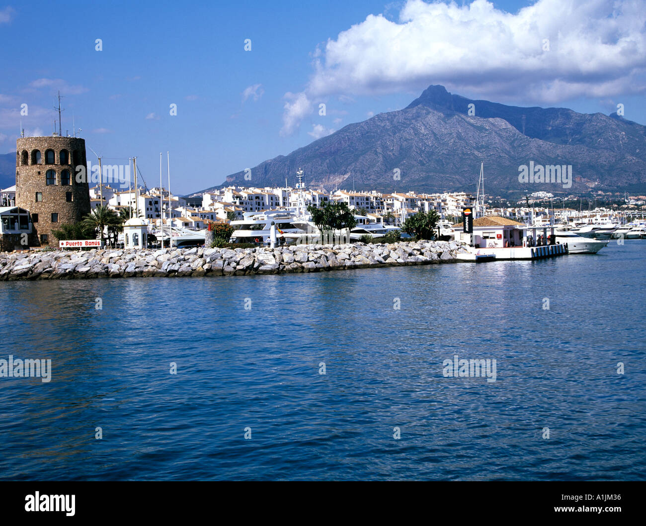 Market at Puerto Banus on the Costa Del Sol, Andalucia, Spain. The  playground of the rich and famous Stock Photo - Alamy