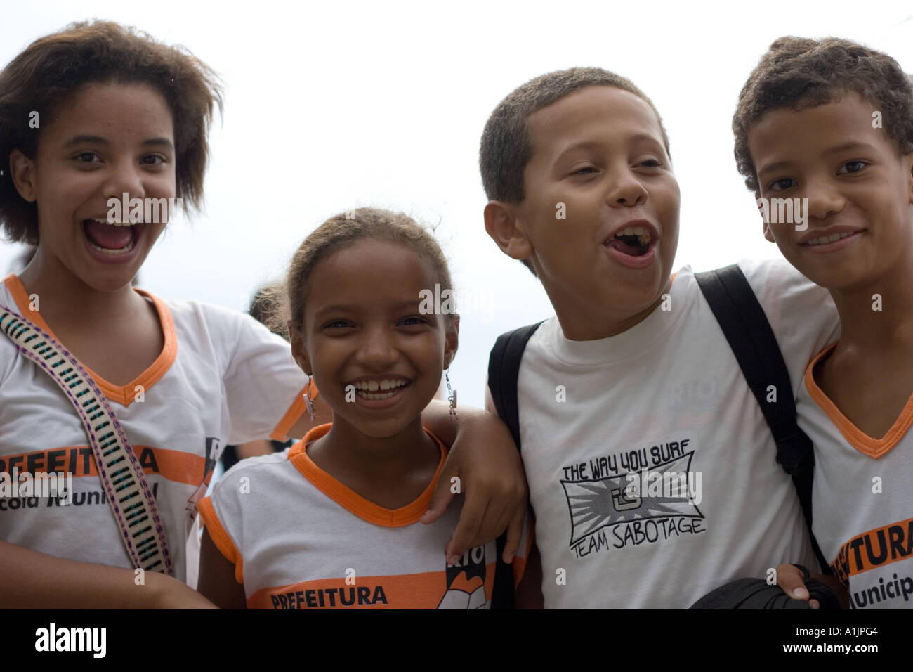 Rio school children H Stock Photo Alamy