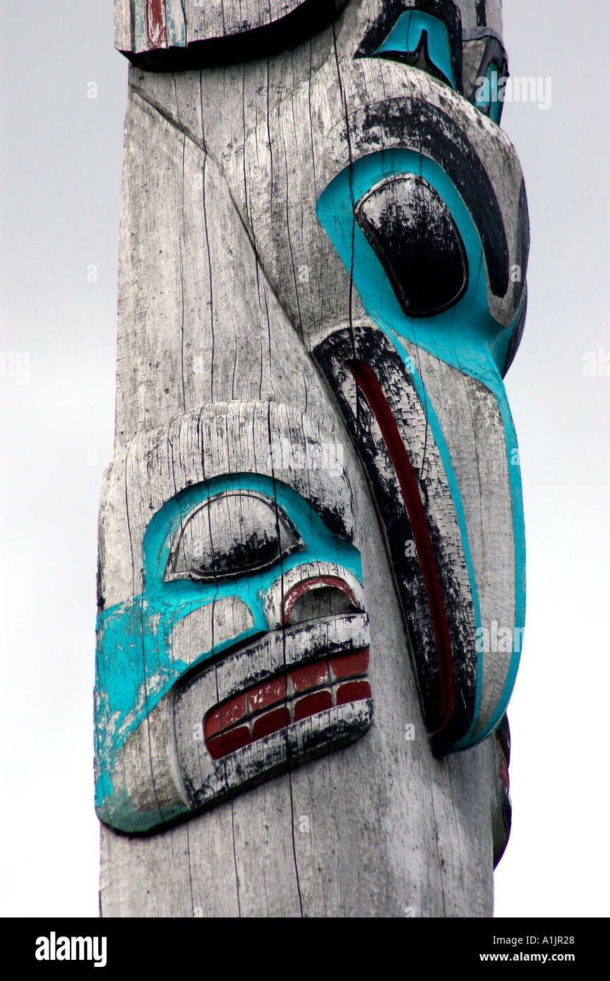 totem pole Alaska Stock Photo - Alamy