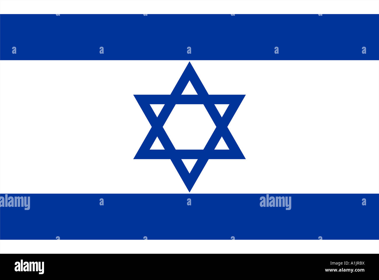 Israel national flag Stock Photo