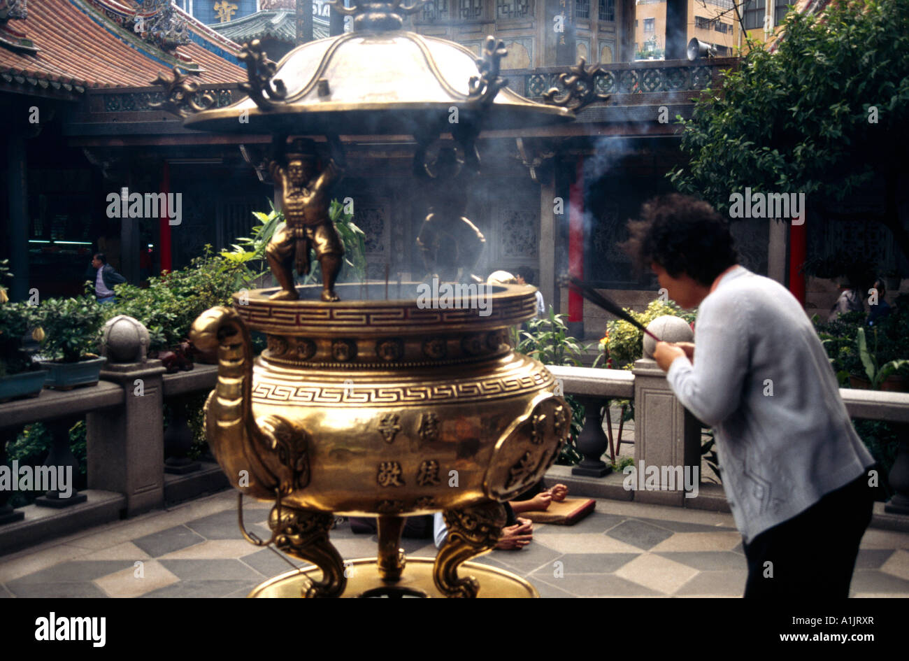 Taipei Taiwan Confucius Temple (kungzi Miao) Incense Stock Photo Alamy
